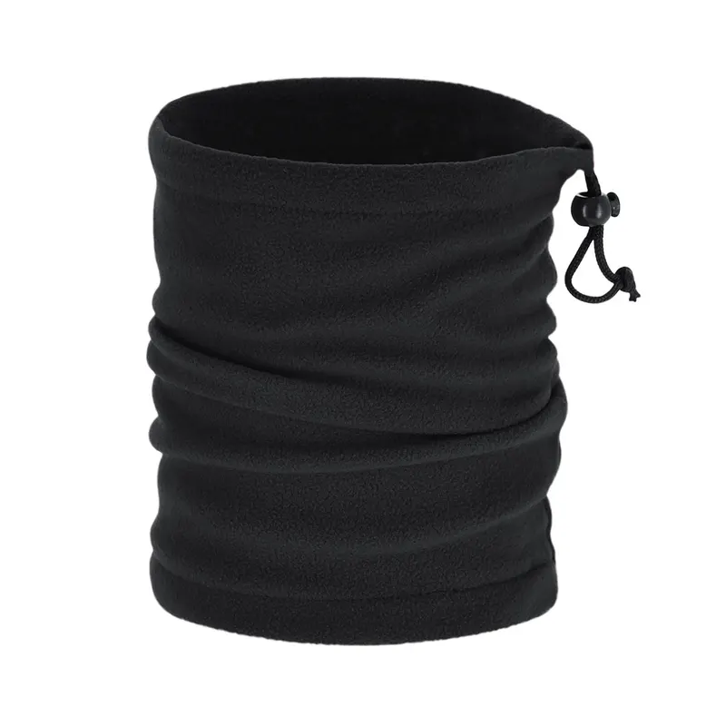 Braga de cuello polar Articos con cordón 200 g en negro de polar fleece 200 g/ m2, vista frontal