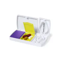 Pastillero Aspi con cortador y 2 cajitas, vista frontal