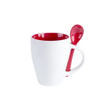 Taza de cerámica Cotes 350 ml cuchara en el asa personalizable