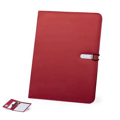 Carpeta de microfibra Neco con cierre elástico metálico personalizable