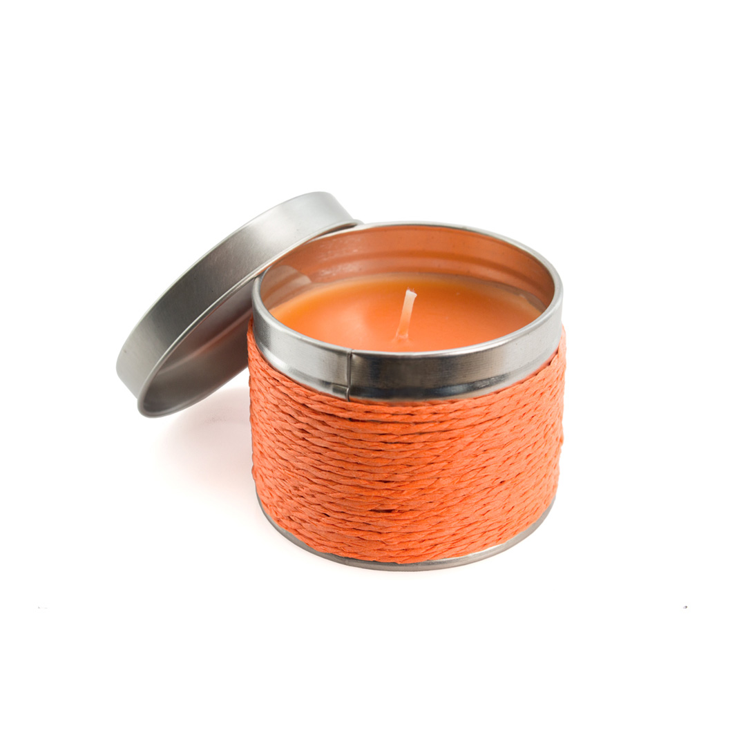 Vela aromática Shiva en color vela shiva naranja
