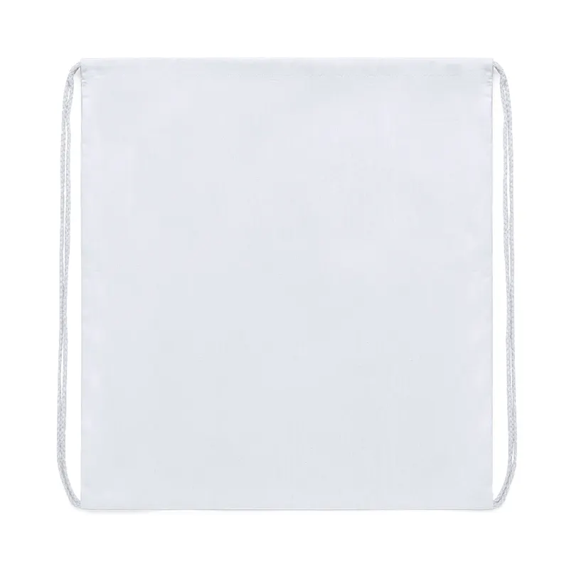 Mochila de cuerdas algodón Bass 100 g autocierre en blanco de algodón 100 g/ m2, vista frontal