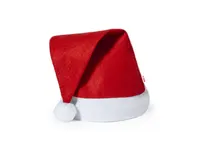 Gorro de Papá Noel de RPET Coyfel con pompón de poliéster RPET, vista lateral