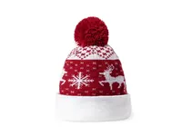 Gorro navideño de acrílico Elenix con pompón de acrílico, vista frontal