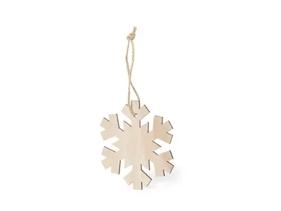 Adorno navideño de madera con colgador de yute personalizable