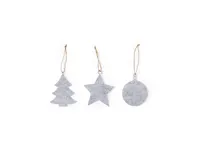 Set Chandun 3 adornos navideños de fieltro para colgar de fieltro, detalle 7