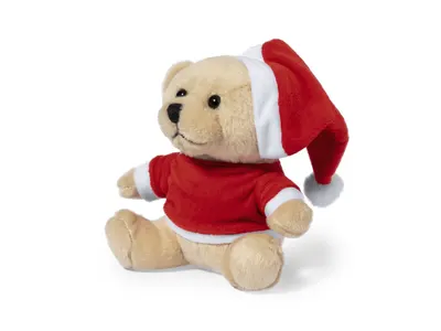 Osito de peluche Kuisy con camiseta y gorro de Papá Noel personalizable