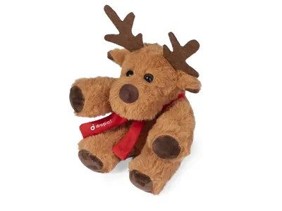 Reno de peluche con bufanda personalizable personalizable