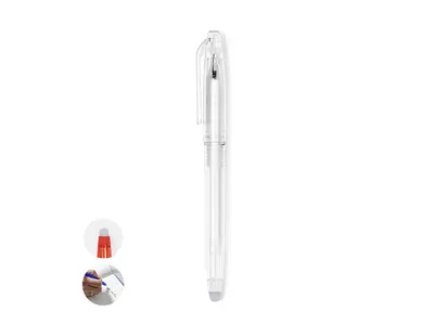 Bolígrafo borrable de ABS Ludrick transparente personalizable