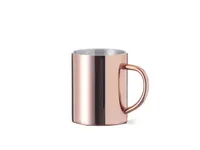 Taza de acero Belon doble pared 280 ml exterior cobre de acero inox, vista frontal