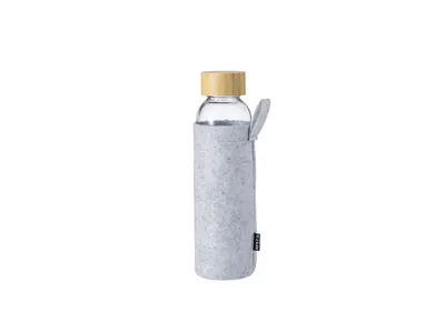 Botella de cristal Blorek 500 ml con funda de fieltro personalizable
