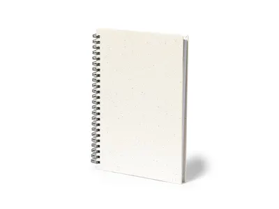 Libreta A5 de anillas cartón reciclado, 80 hojas personalizable