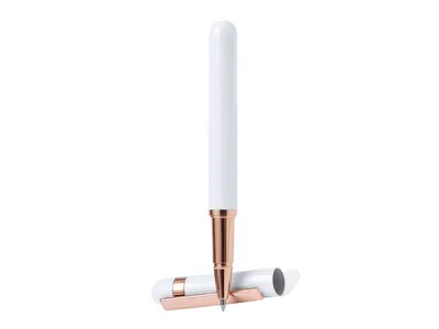 Roller de aluminio Kasey con capucha marcaje rosado personalizable