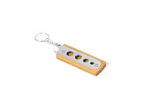 Llavero multiherramienta de bambú Balmy con 4 llaves de bambú/ acero inox, detalle 2