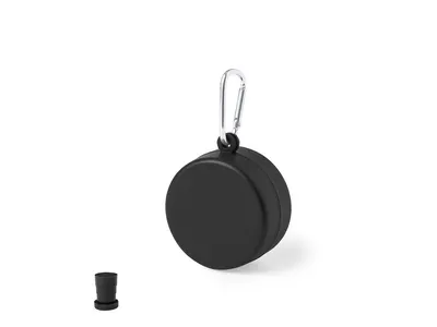Vaso plegable de PP reciclado Jado 220 ml con mosquetón personalizable