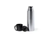Termo de acero Tibber 500 ml con taza de 130 ml de acero inox, vista lateral