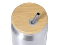 Vaso de aluminio reciclado Audrey 430 ml con pajita de aluminio reciclado/ bambú/ acero, detalle 1