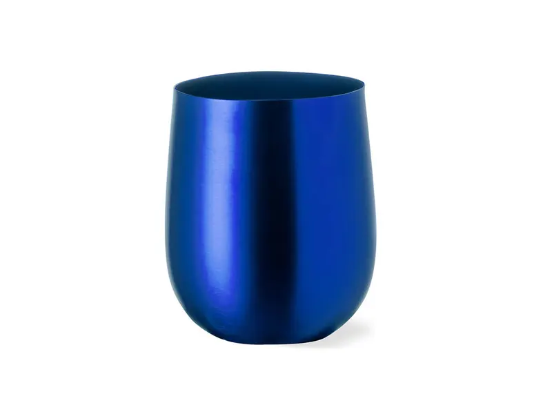 Vaso de aluminio Amely 480 ml en azul de aluminio, vista frontal
