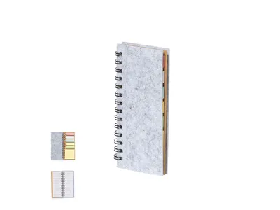 Bloc de fieltro RPET Aurat con anillas y notas personalizable