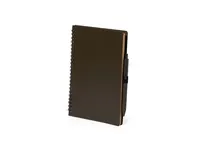 Set libreta y bolígrafo de fibra de café Alanna de fibra de café/ PP, vista lateral