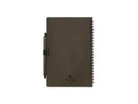 Set libreta y bolígrafo de fibra de café Alanna de fibra de café/ PP, detalle 1