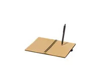 Set libreta y bolígrafo de fibra de café Alanna de fibra de café/ PP, detalle 2