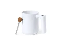 Taza de cerámica Beverly 500 ml con agitador en el asa de cerámica, detalle 6