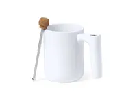 Taza de cerámica Beverly 500 ml con agitador en el asa de cerámica, detalle 7
