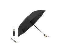 Paraguas plegable de RPET Barbra manual Ø 97 cm con bambú de pongee 190T RPET, vista frontal