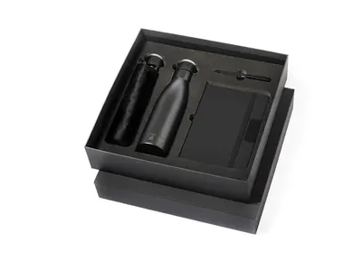 Set termo, libreta, paraguas y bolígrafo RPET personalizable