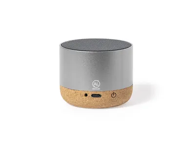 Altavoz Bluetooth aluminio reciclado y corcho personalizable