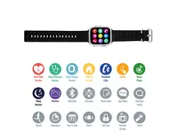 Reloj inteligente Connor 2,01 pulgadas carga inalámbrica de correa silicona, vista lateral