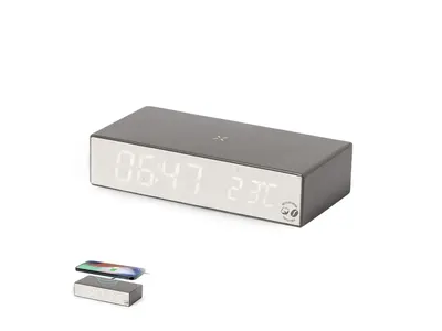 Reloj Barret con cargador inalámbrico 10 W fibra de café personalizable