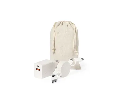 Set de cargador de pared y cable de trigo Pylot personalizable