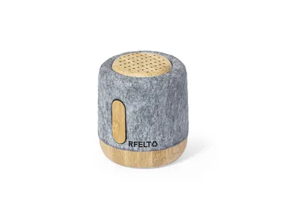 Altavoz Bluetooth de bambú y fieltro RPET Boitok personalizable