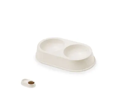 Bowl de doble compartimento de fibra de bambú personalizable