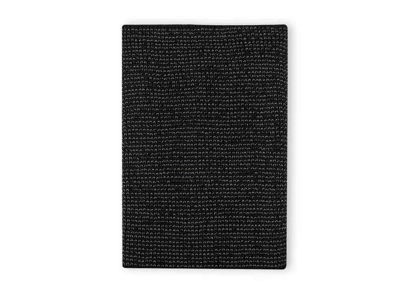 Braga de cuello de canalé reflectante Dolberg 430 g en negro de acrílico 430 g/ m2, vista frontal