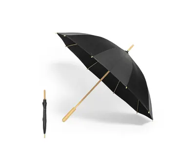 Paraguas de RPET Gotley manual Ø 105 cm mango de bambú personalizable