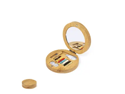 Set de costura en estuche de bambú Atriax personalizable