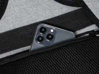 Mochila de viaje cabina RPET Myriax 300D 17 pulgadas de poliéster 300D RPET, vista lateral