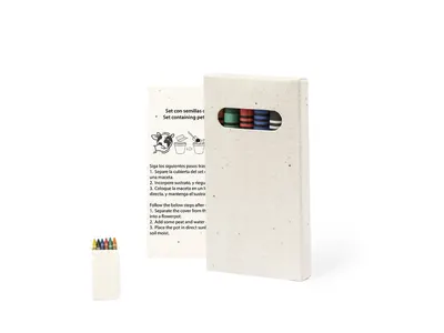 Set Fyser de 6 ceras en caja plantable con semillas personalizable