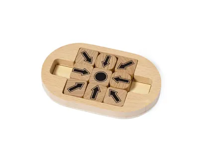 Juego de habilidad de madera 9 piezas y tablero personalizable