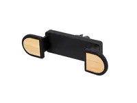 Soporte de móvil giratorio Amiltox para rejilla de coche de ABS/ bambú, vista lateral