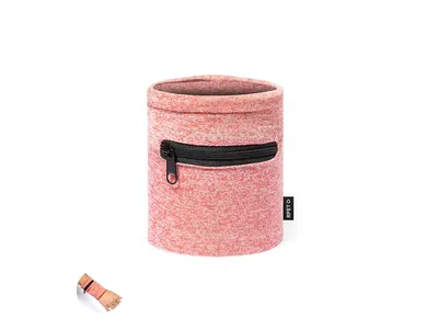Muñequera de RPET Rolins con bolsillo de cremallera personalizable