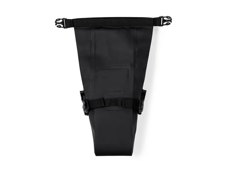 Bolsa impermeable de PVC Hydoria para bicicleta en negro de PVC, vista frontal