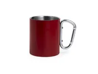 Taza de acero reciclado Lecrer 300 ml con mosquetón de acero inox reciclado, detalle 2