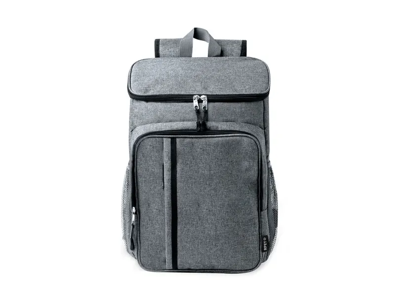 Mochila nevera de picnic Shira para 2 RPET 600D en gris de poliéster 600D RPET/ PEVA, vista frontal