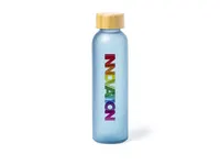 Botella de cristal Vantex 500 ml para sublimación de cristal/ bambú, vista lateral