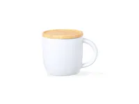 Taza de cerámica Zenara 350 ml tapa de bambú posavasos de cerámica/ bambú, detalle 2