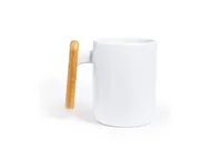 Taza de cerámica Mystral 480 ml asa de bambú de cerámica/ bambú, vista lateral
